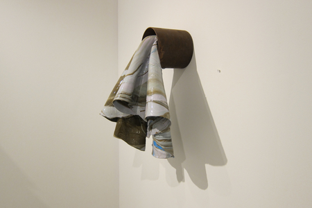 TIFFANY WOLLMAN ARCHIVE Discarded house paint in artist constructed and rusted steel pipe