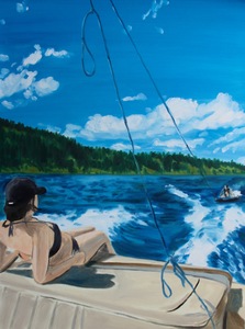 TIFFANY WOLLMAN PAINTINGS Oil on canvas paper