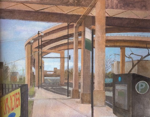 TINA ENGELS Chicago Oil on canvas, mounted on panel