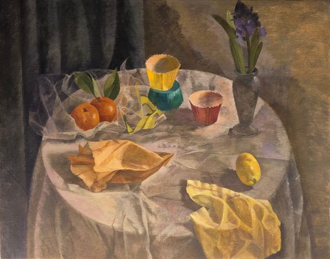 TINA ENGELS The Round Table Oil on canvas