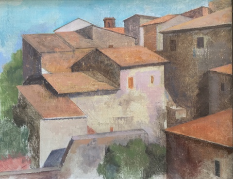 TINA ENGELS Civita, Italy Oil on panel