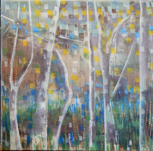 Tina Grondin  "Save As" oil on canvas