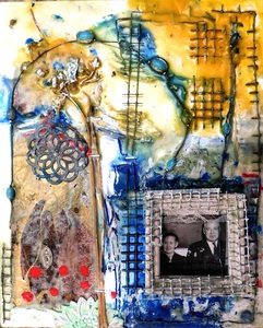 Tina Grondin  "Current Work" oil, encaustic, mixed media on panel
