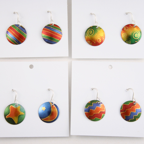 TIN CAN SALLY • Sally Seamans • Recycled Tin Art and Jewelry earrings 