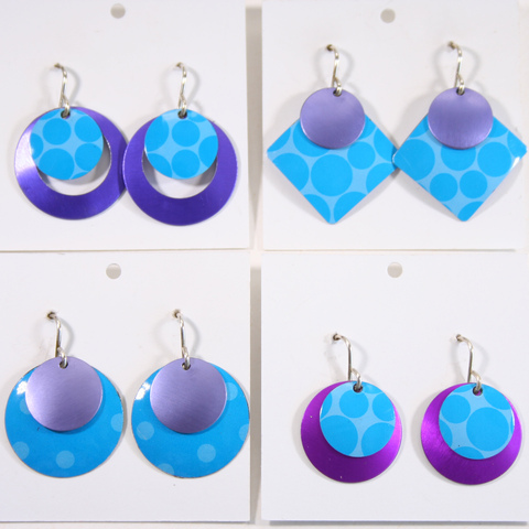 TIN CAN SALLY • Sally Seamans • Recycled Tin Art and Jewelry earrings 