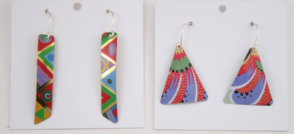 TIN CAN SALLY • Sally Seamans • Recycled Tin Art and Jewelry earrings 