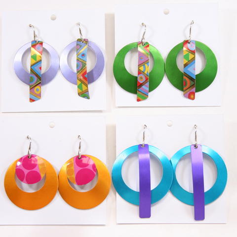 TIN CAN SALLY • Sally Seamans • Recycled Tin Art and Jewelry earrings 