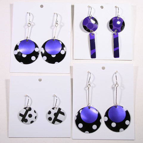 TIN CAN SALLY • Sally Seamans • Recycled Tin Art and Jewelry earrings 