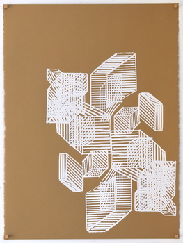 Tongji Philip Qian To Silkscreen print with four wooden push pins