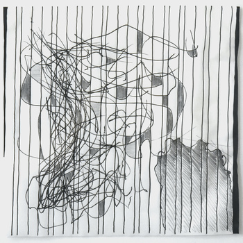 Tongji Philip Qian Left- and Right-footed Drawings Graphite and pigment marker on paper