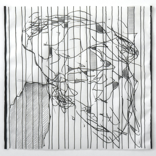 Tongji Philip Qian recent works Graphite and pigment marker on paper