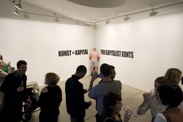 TONY SCHWENSEN Fat Corner : Beuys/Buoys 2008 Sarah Cottier Gallery, Sydney, Australia Performance