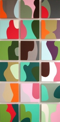 Tricia Wright Pattern & Architecture (2003-2009) acrylic on birch panels