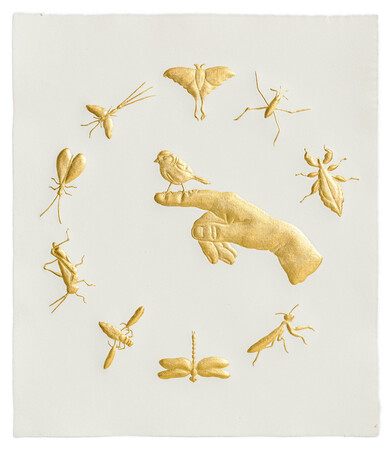  New! Dieu Donné edition 2023  Handmade cotton paper, 23 karat gold leaf