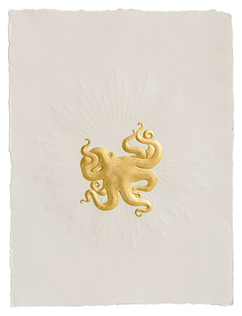  New! Dieu Donné edition 2023  Handmade cotton paper, 23.75 karat rose gold leaf