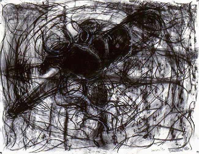 Victor Davson Limbo Anansi Drawings Charcoal on paper