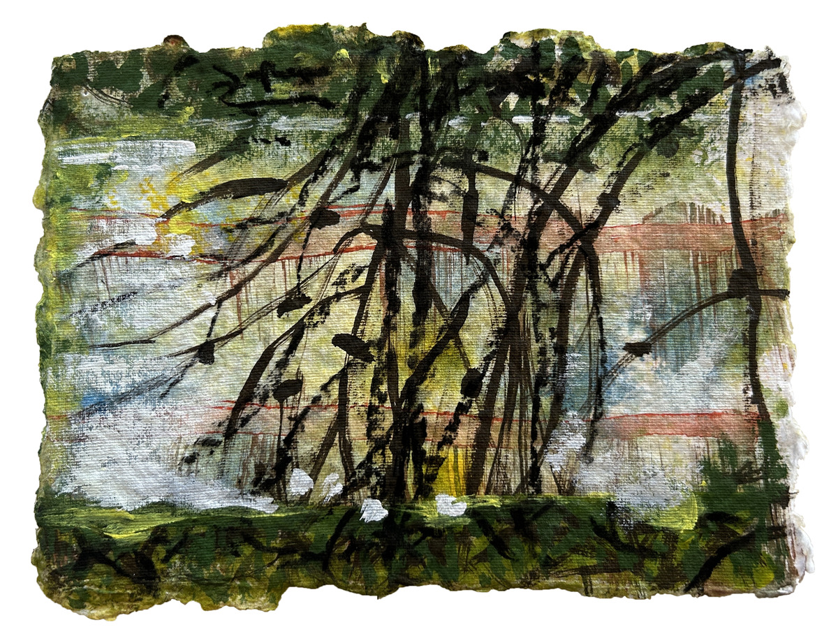 Victor Davson Postcards to Here and There, 2025 Acrylic on paper