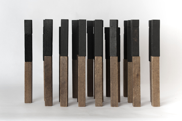 VICTORIA BURGE OBJECTS gesso and wood blocks
