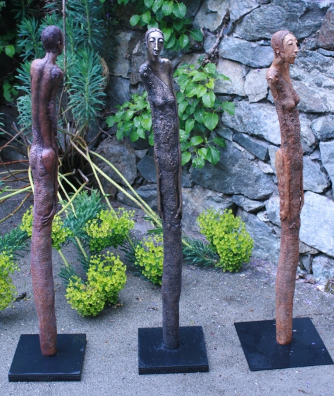 In Her Element Bronze Work resin, bronze and clay