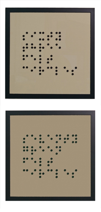  Braille Based Art felt, glass