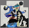  MickymouzeLiarLessons, 2021-2025 Paint & Collage on shaped Masonite