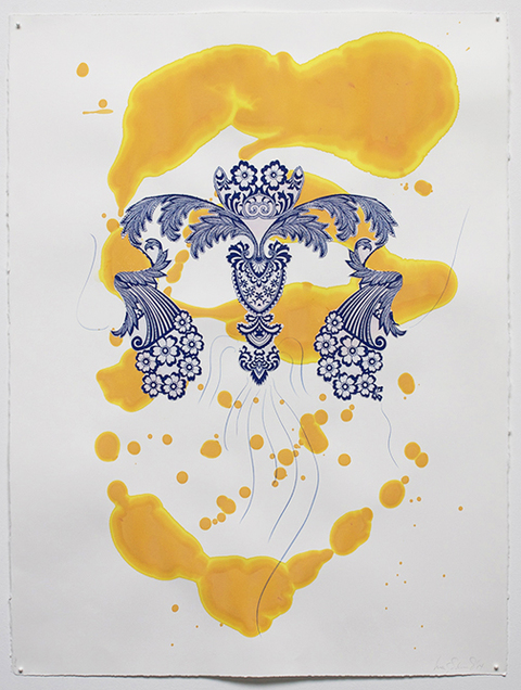 Wendy V. Edwards Drawings ink, crayon, collage on paper