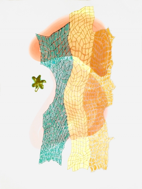 Wendy V. Edwards Drawings Crayon and watercolor on paper