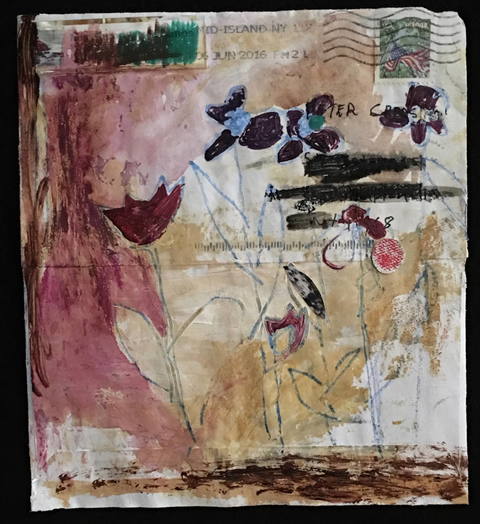 Wendy Young Paper & Envelopes mixed media on paper envelope