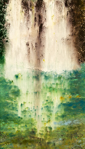 Willa Cox Waterfalls ink monotype on paper