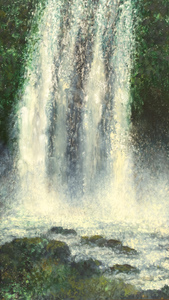 Willa Cox Waterfalls ink monotype on paper