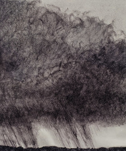 Willa Cox Clouds, Trees, and Rocks mixed media on paper