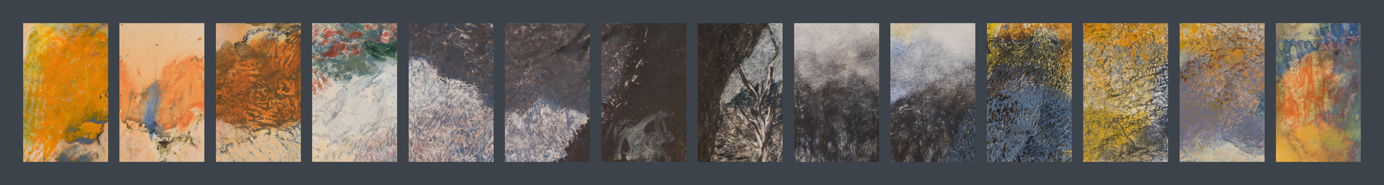 Willa Cox Abstract Narratives Mixed media on paper