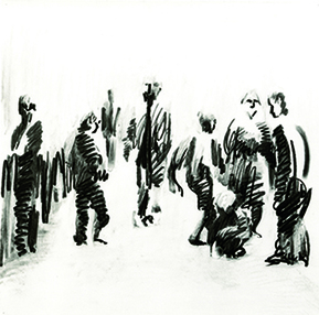 William Clutz Paintings charcoal on paper, 22 x 28 inches