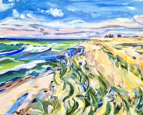 William Barstow Paintings from the "Far Away Island" - Nantucket Oil on canvas