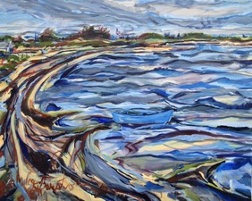 William Barstow Paintings from the "Far Away Island" - Nantucket Oil on canvas