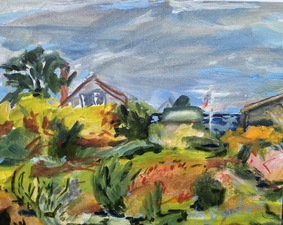 William Barstow Paintings from the "Far Away Island" - Nantucket Oil on canvas panel