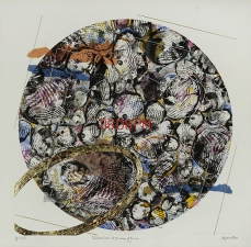 WILLIAM C. MAXWELL  "The Perfect Circle" Perfect Circle:  Timeless Encounters Series, 2009-2014 Monoprint with Hand Coloring