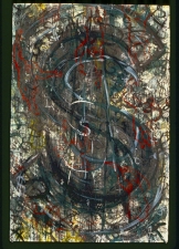 WILLIAM C. MAXWELL  "The Perfect Circle" Perfect Circle:  Scrolls (Interpolator Series) 1998-2010 Charcoal, Chalk, Oil Stick, Gouache and Acrylic on Arches CP Watercolor Paper