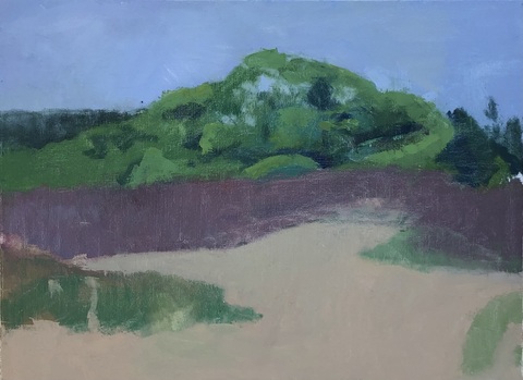 Beach Painting II Paintings Oil on canvas over panel