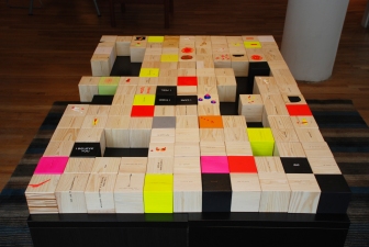 YEJI JUN Thinking Blocks I Acrylic on wood blocks-total 150 blocks