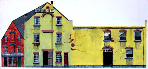 Craig Eastland Cut & Assemble The Old Brewery gouache & ink on paper