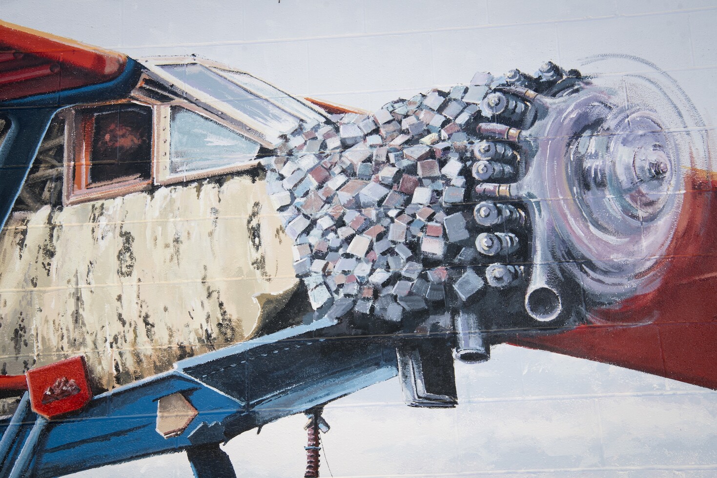 BIG PAPER AIRPLANE ETHAN MURROW : MURALS : SUN VALLEY MUSEUM OF ART
