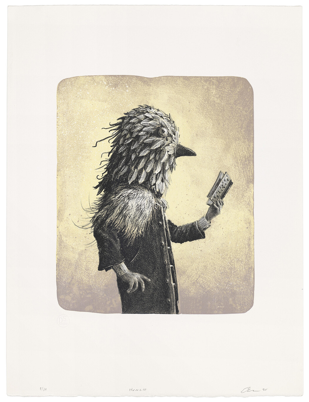 BIG PAPER AIRPLANE ETHAN MURROW : LITHOGRAPHY : NEW LITHOS FRANCE
