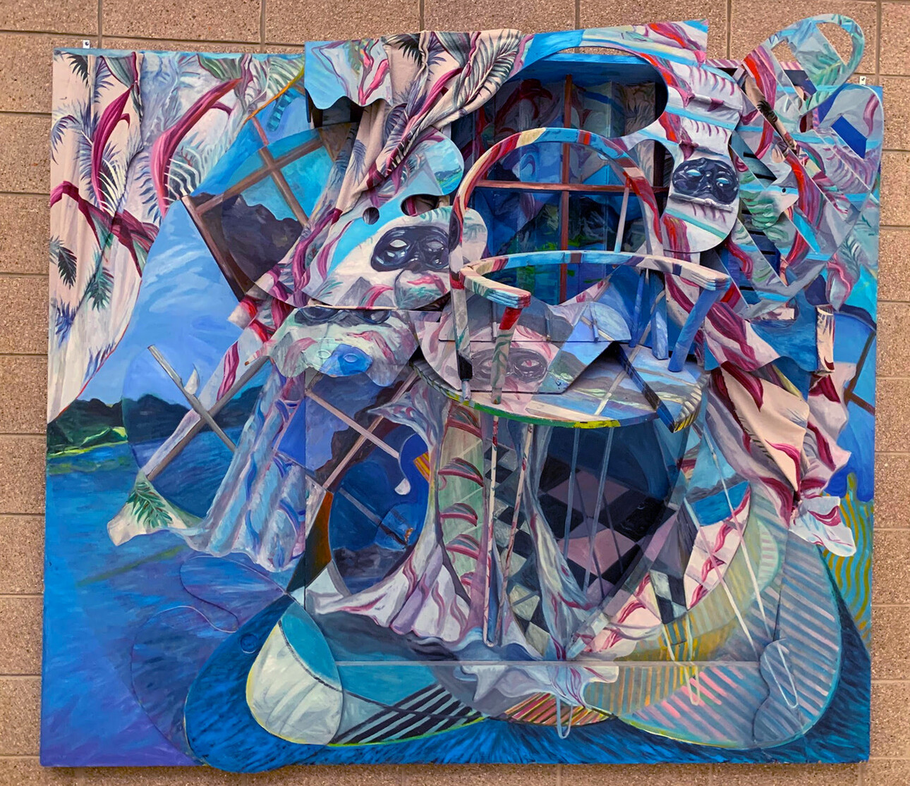 1990 Joan Carson ポストモダンアートミラー 1990 Joan Carson ポストモダンアートミラー