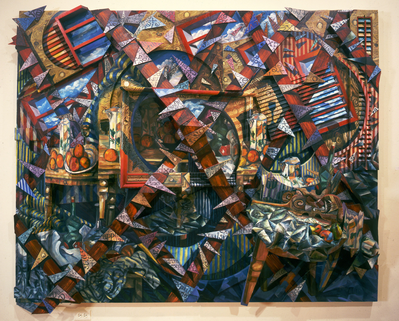 1990 Joan Carson ポストモダンアートミラー 1990 Joan Carson ポストモダンアートミラー