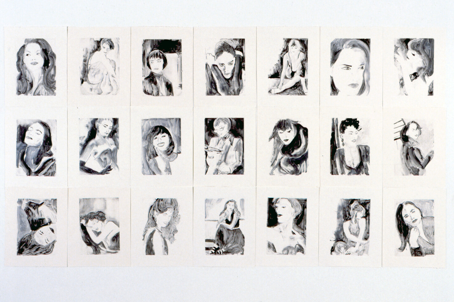 Julie Langsam : Portraits (1994 - 1997) : Fashion Monotypes (1996)