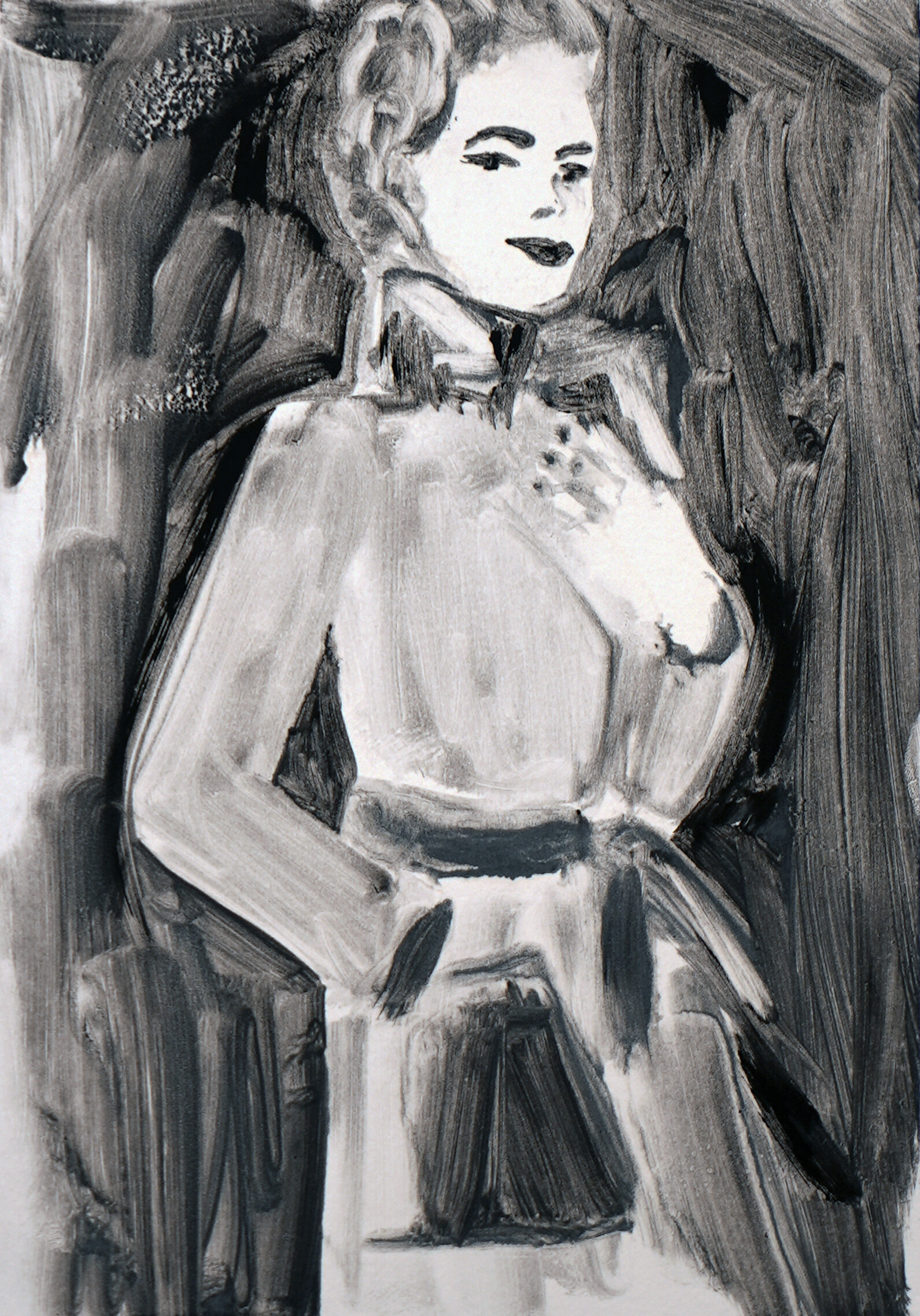 Julie Langsam : Portraits (1994 - 1997) : Fashion Monotypes (1996)