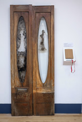 Carousel artwork image, DropMeALine-83x32x4-5-installation-2019-Tracy-McMenemy.jpg